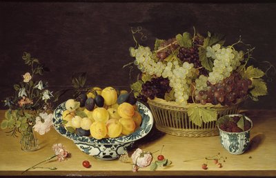 Still Life of Fruit and Flowers by Jan Soreau